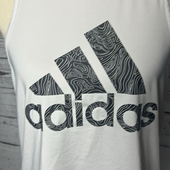 Adidas White Racerback Athletic Tank Top - Picture 2 of 6